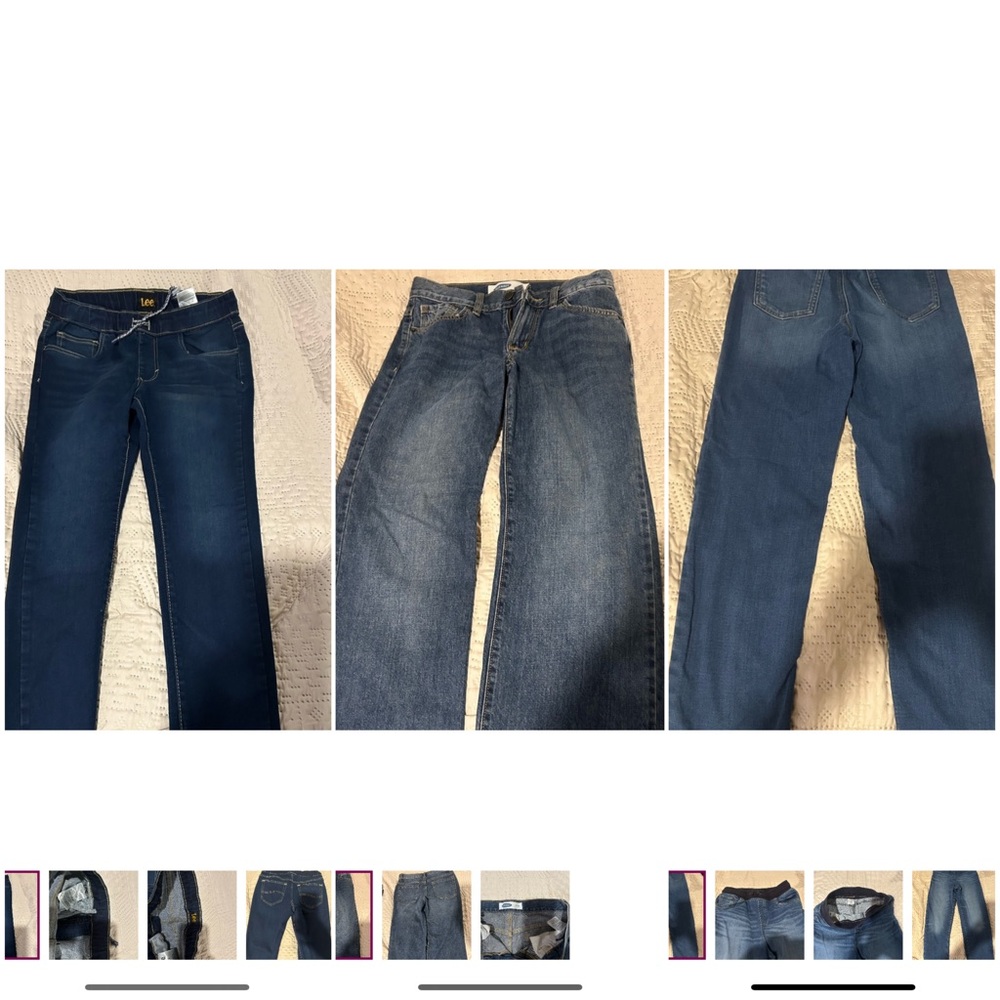 3 pairs of Lee, Denzigan, Jumping Beans Navy Blue Denim Pants